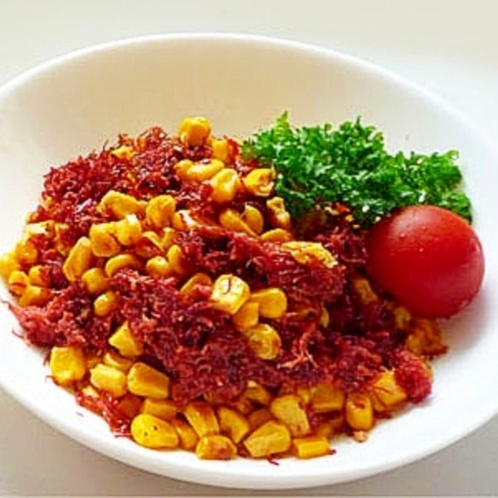 コーン缶とコンビーフ缶でコーンドコンビーフ レシピ 作り方 By Liqueur 楽天レシピ